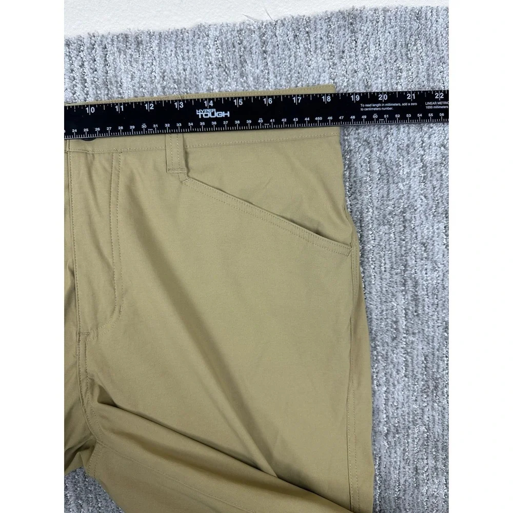Orvis Pants Mens 36x29 Beige Stretch Water Repellent Hiking Cargo Nylon Outdoor